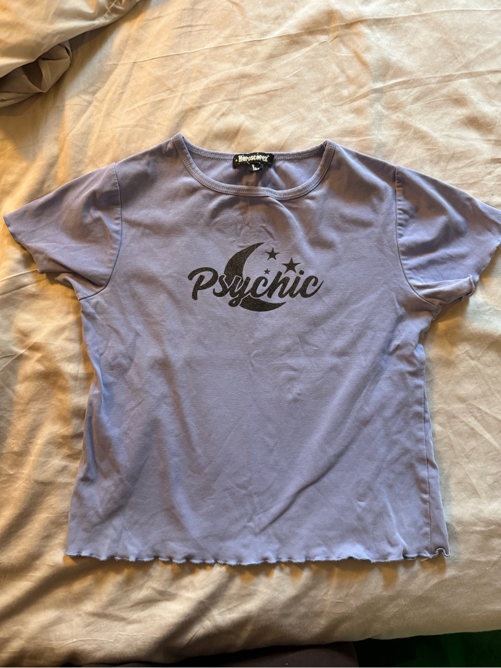 Psychic Moon Graphic Tee - Lavender Women’s Top